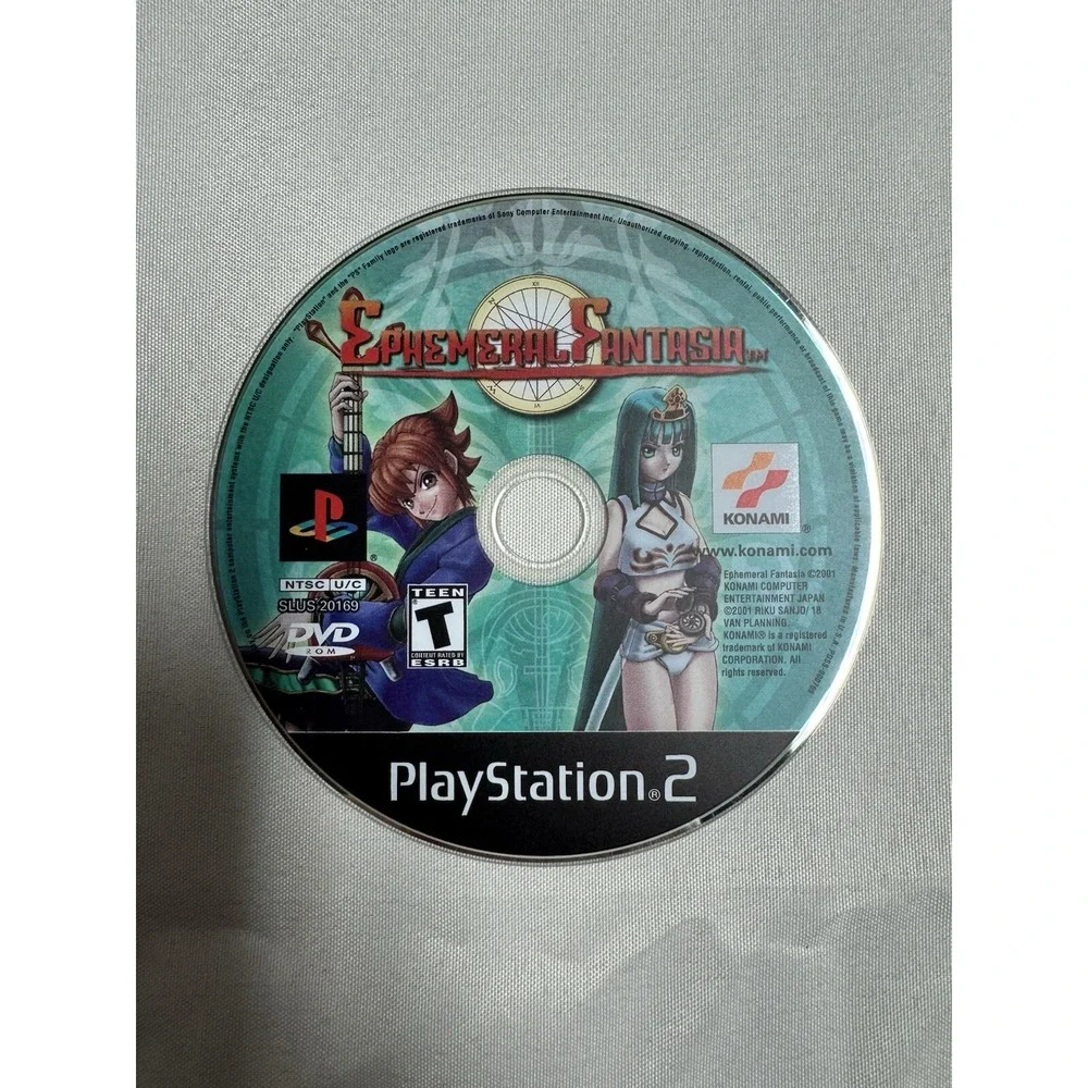 Ephemeral Fantasia (Sony PlayStation 2, 2001) PS2 Game Disc Only